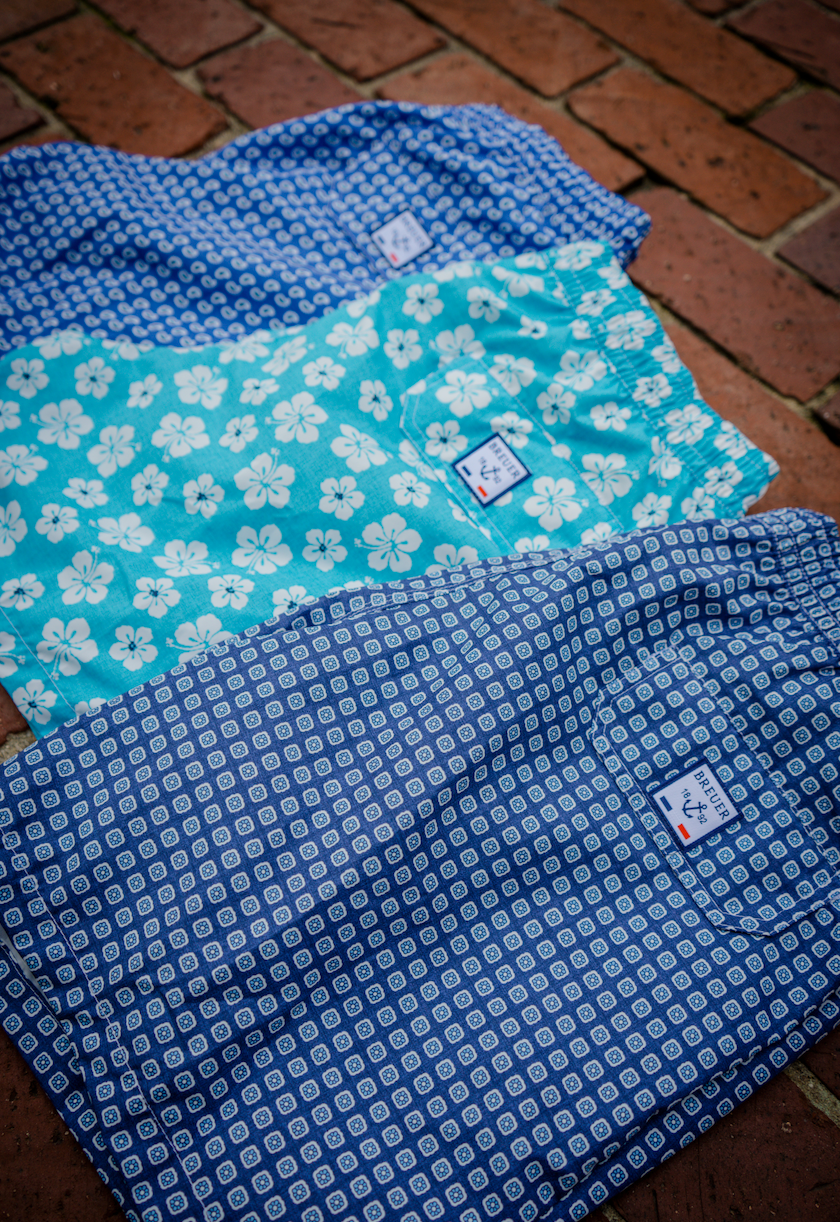 Blue Paisley Swim Trunks