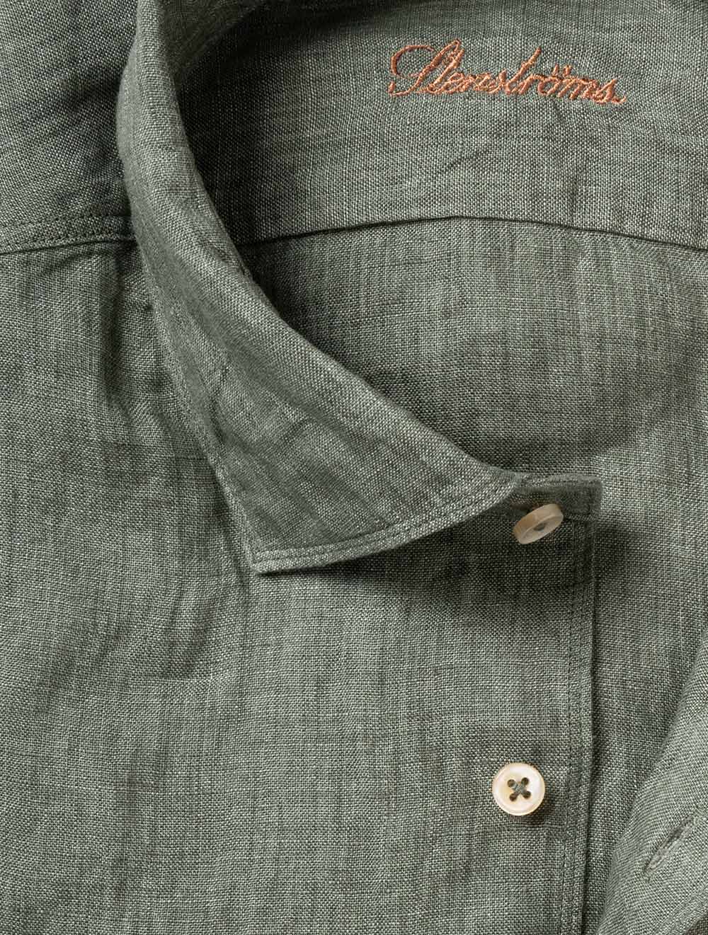 Army Green Linen Sport Shirt