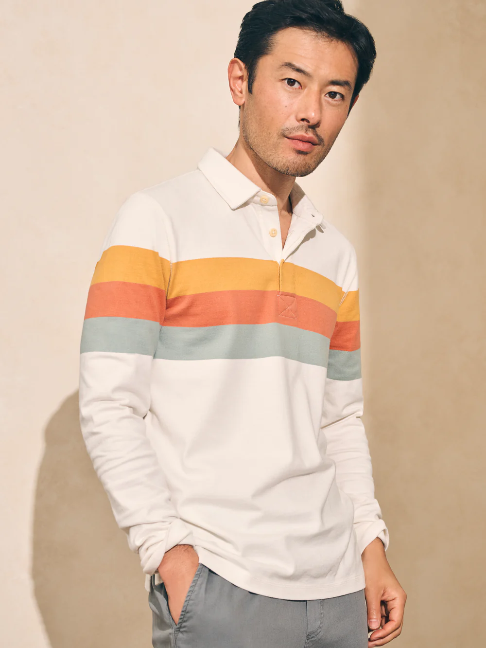 Long-Sleeve Rugby Polo
