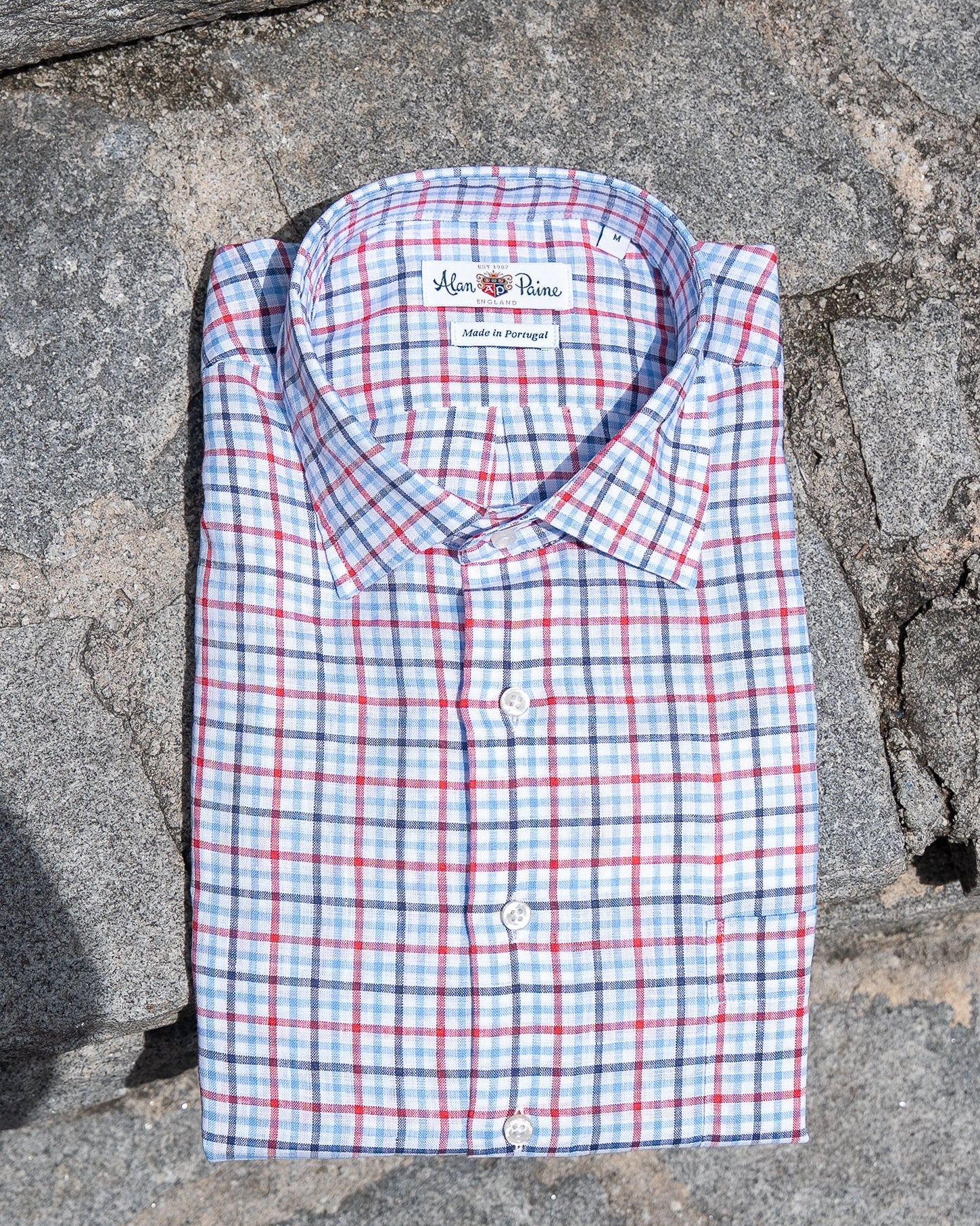 Red White & Blue Plaid Sport Shirt