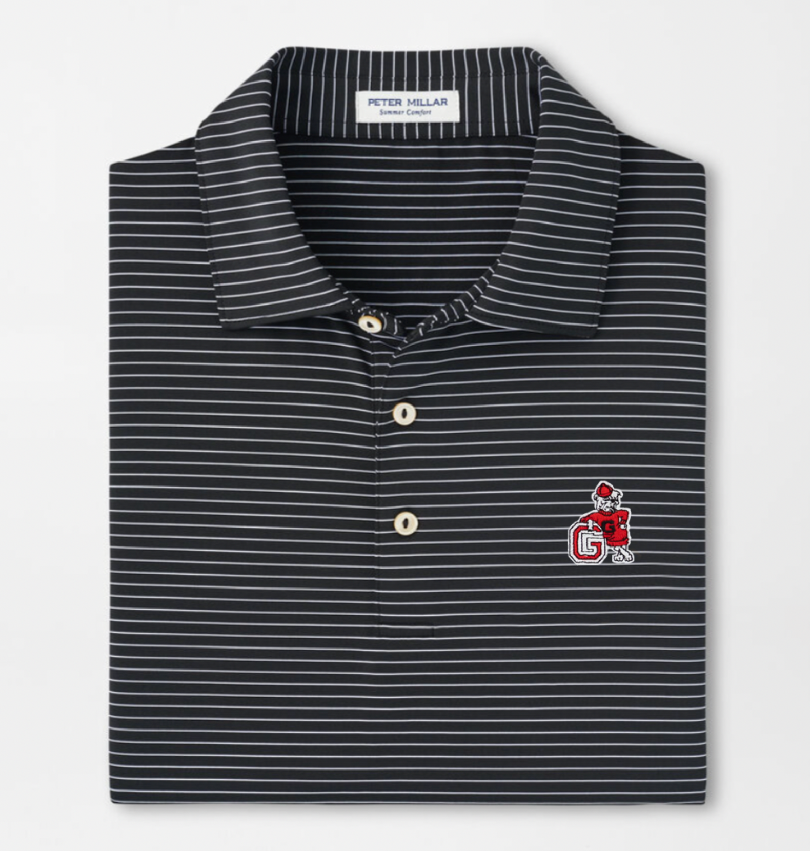 Peter Millar Hemlock Georgia Leaning Bulldog Performance Jersey Polo