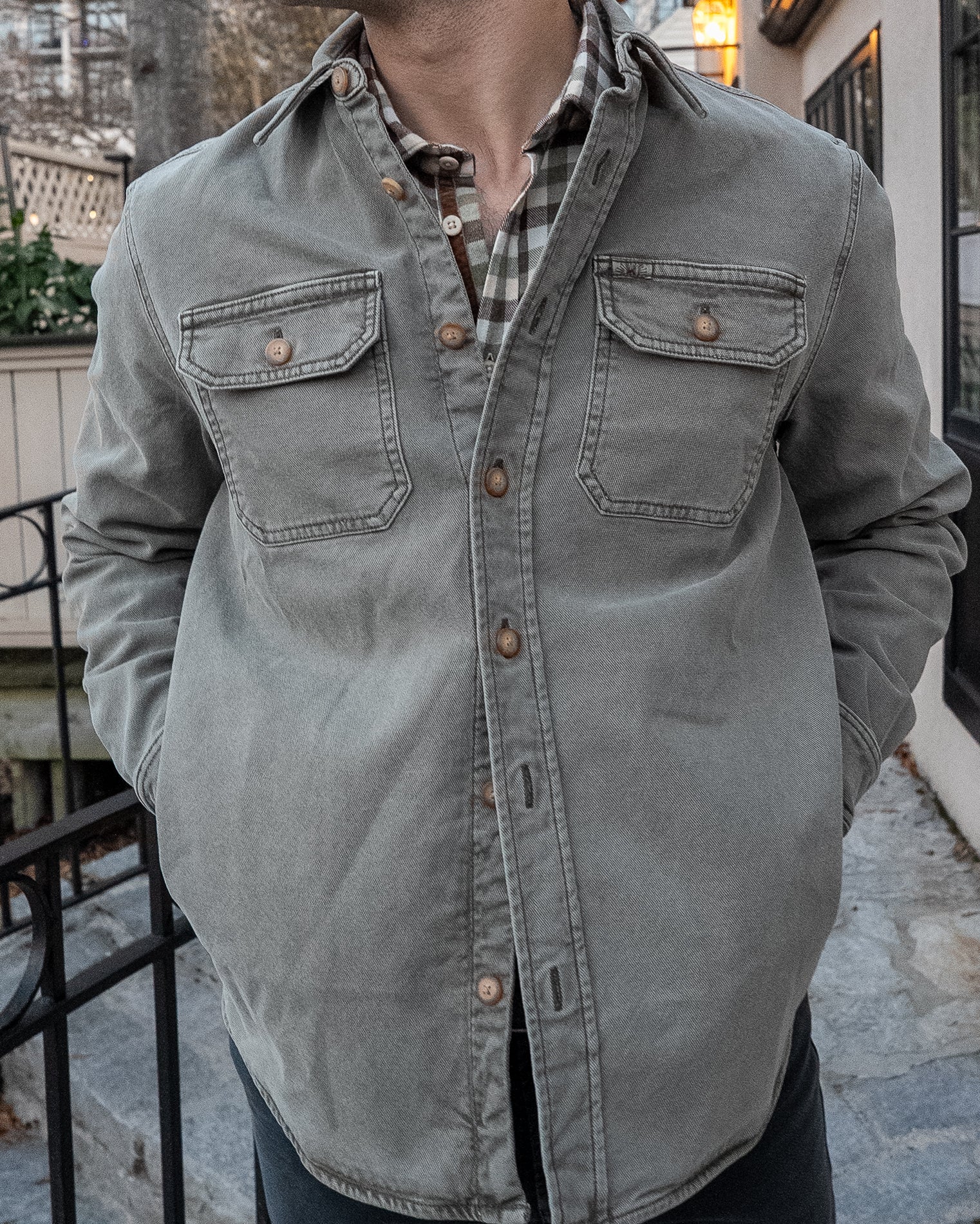 Sunwashed Canvas Shacket