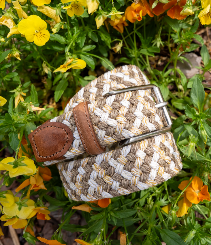 Sand Khaki Braid Belt