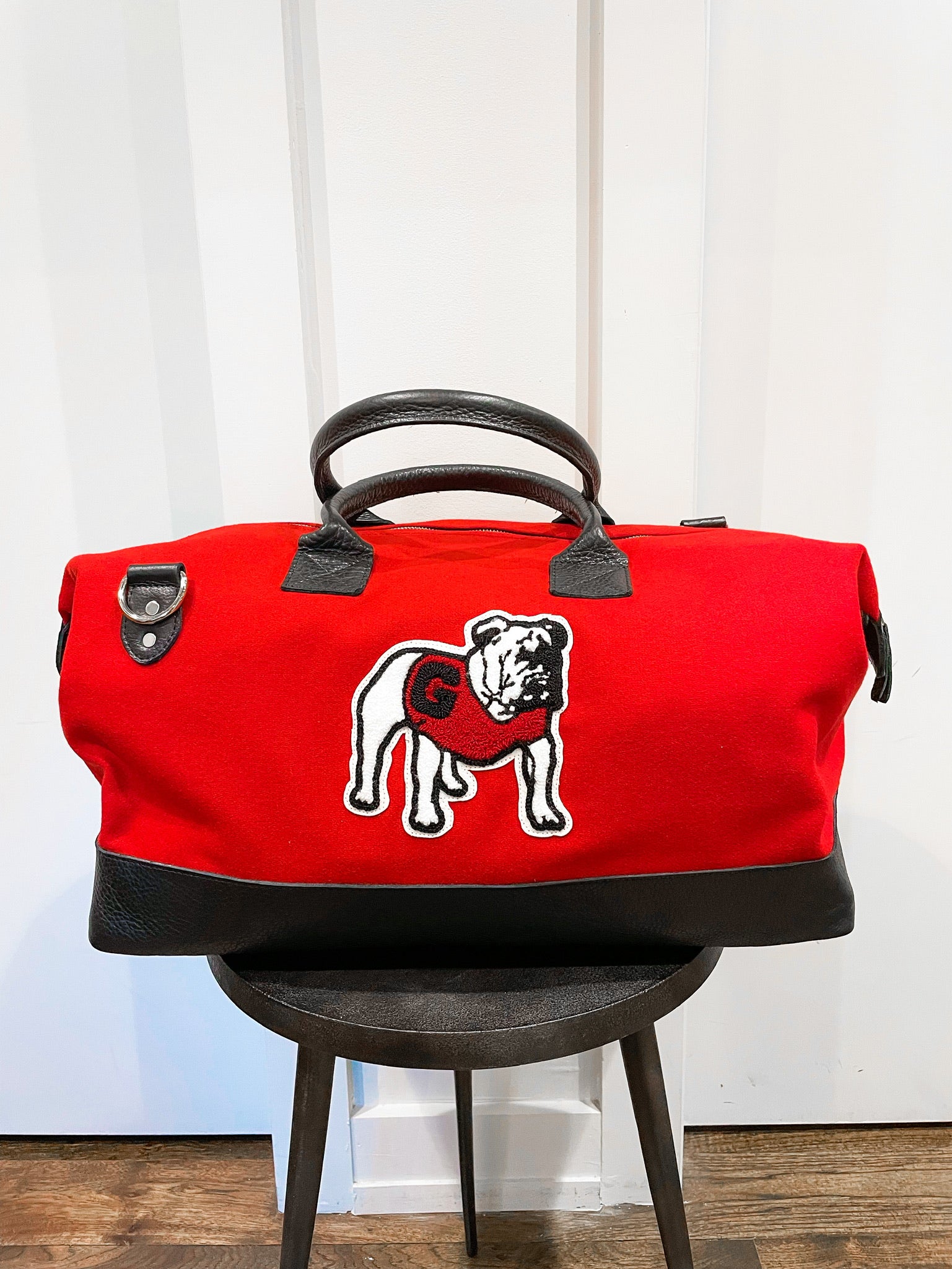 UGA "Bulldog" Weekender Duffle Bag in Red