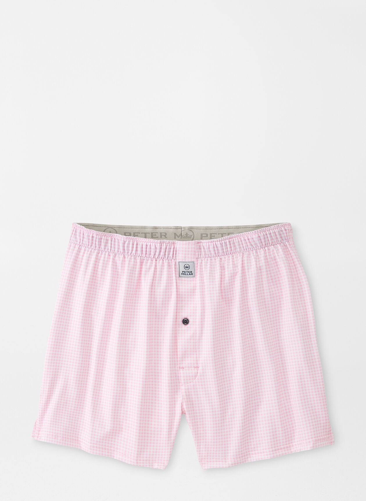 Nebraska Printed Gingham Check Stretch Jersey Boxer