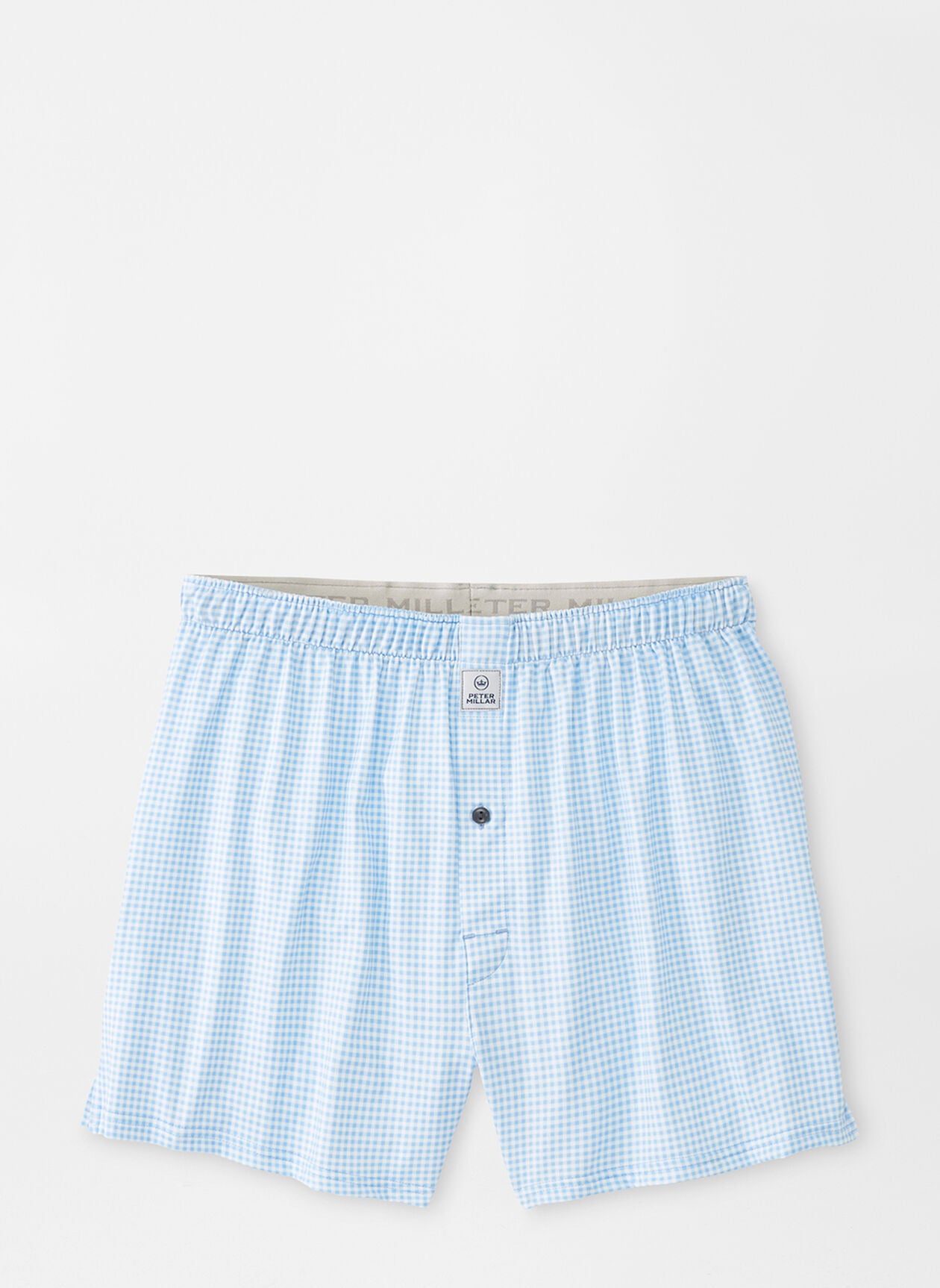 Nebraska Printed Gingham Check Stretch Jersey Boxer