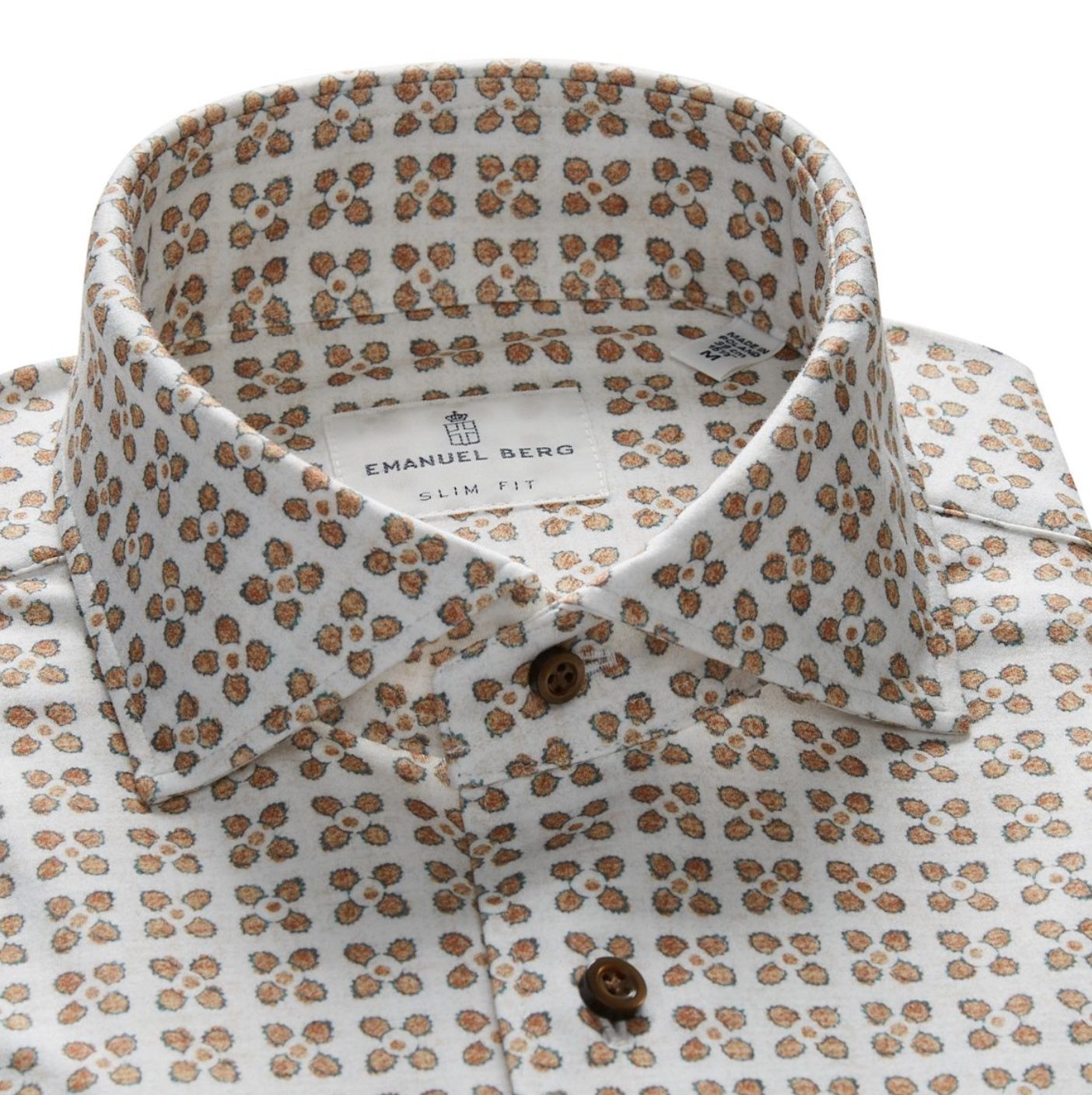 Stretch Jersey Geometric Print Sport Shirt