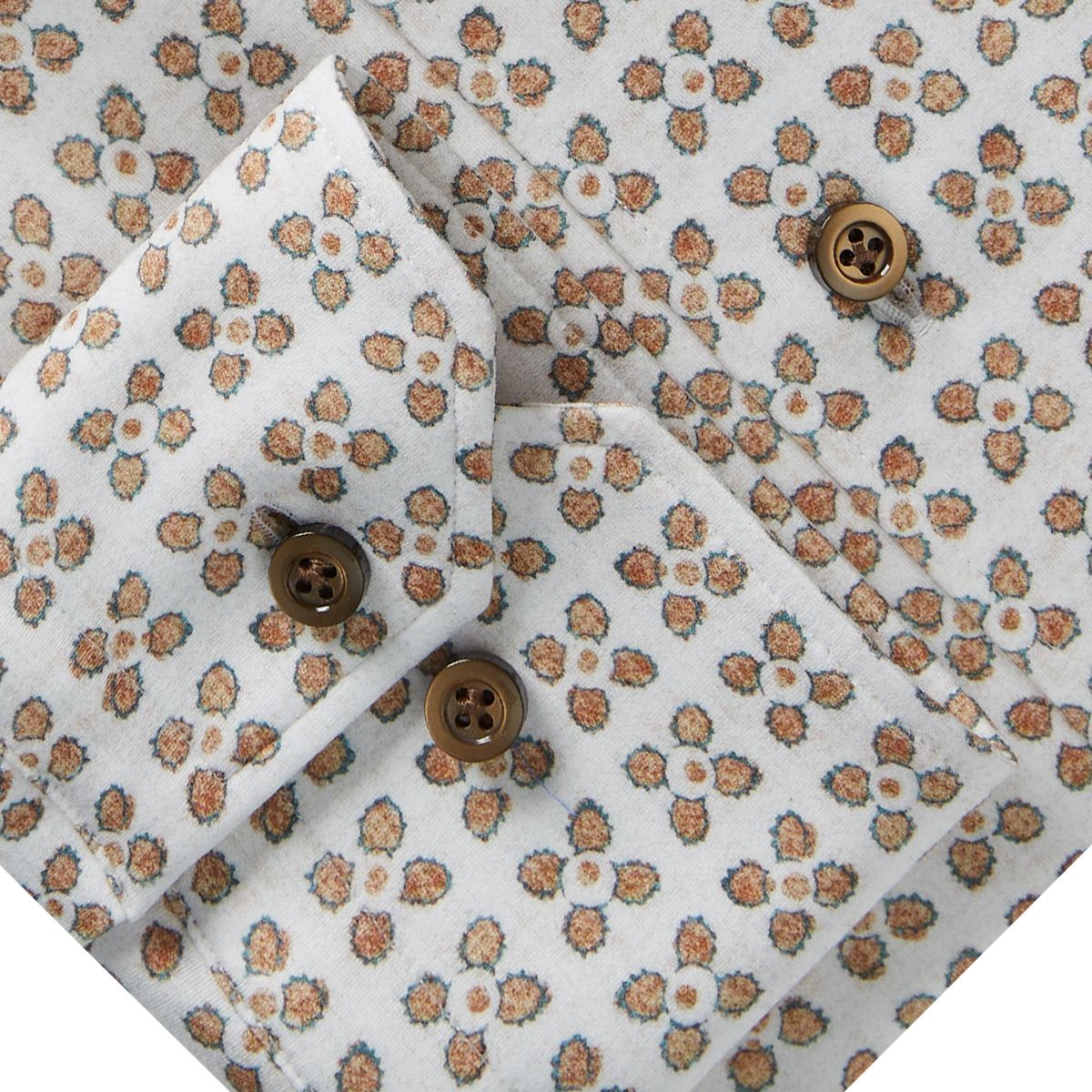 Stretch Jersey Geometric Print Sport Shirt