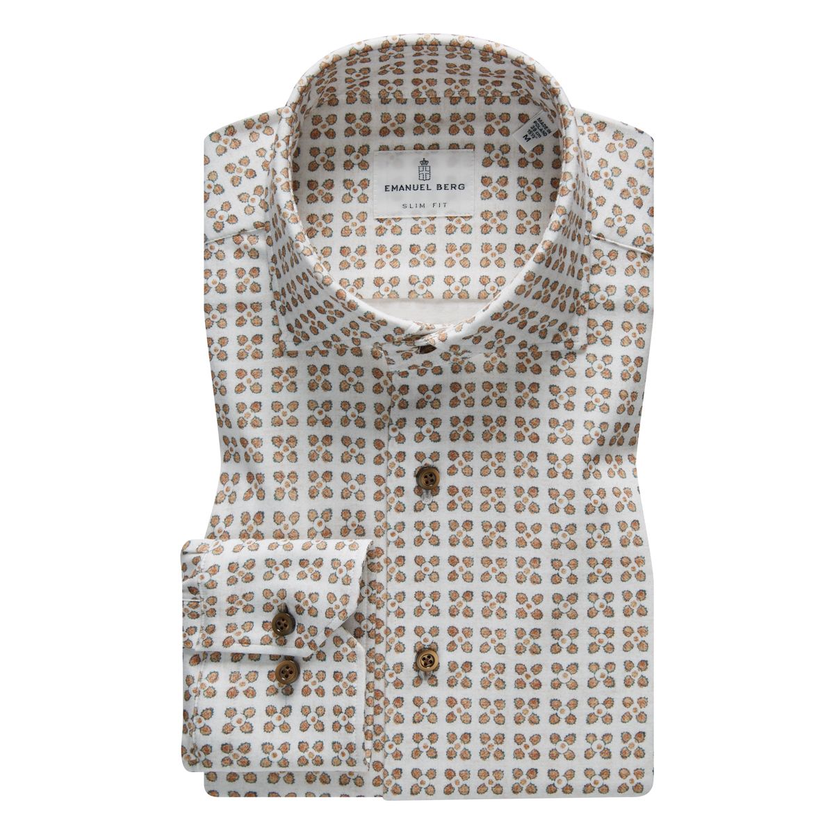 Stretch Jersey Geometric Print Sport Shirt