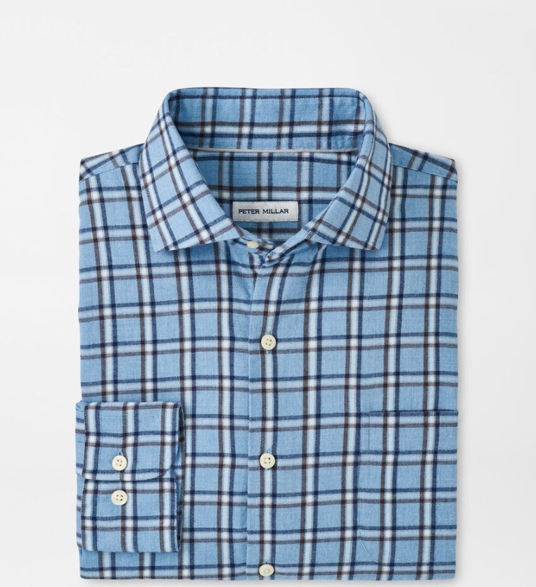 Nelson Crown Flannel Cotton-Stretch Sport Shirt