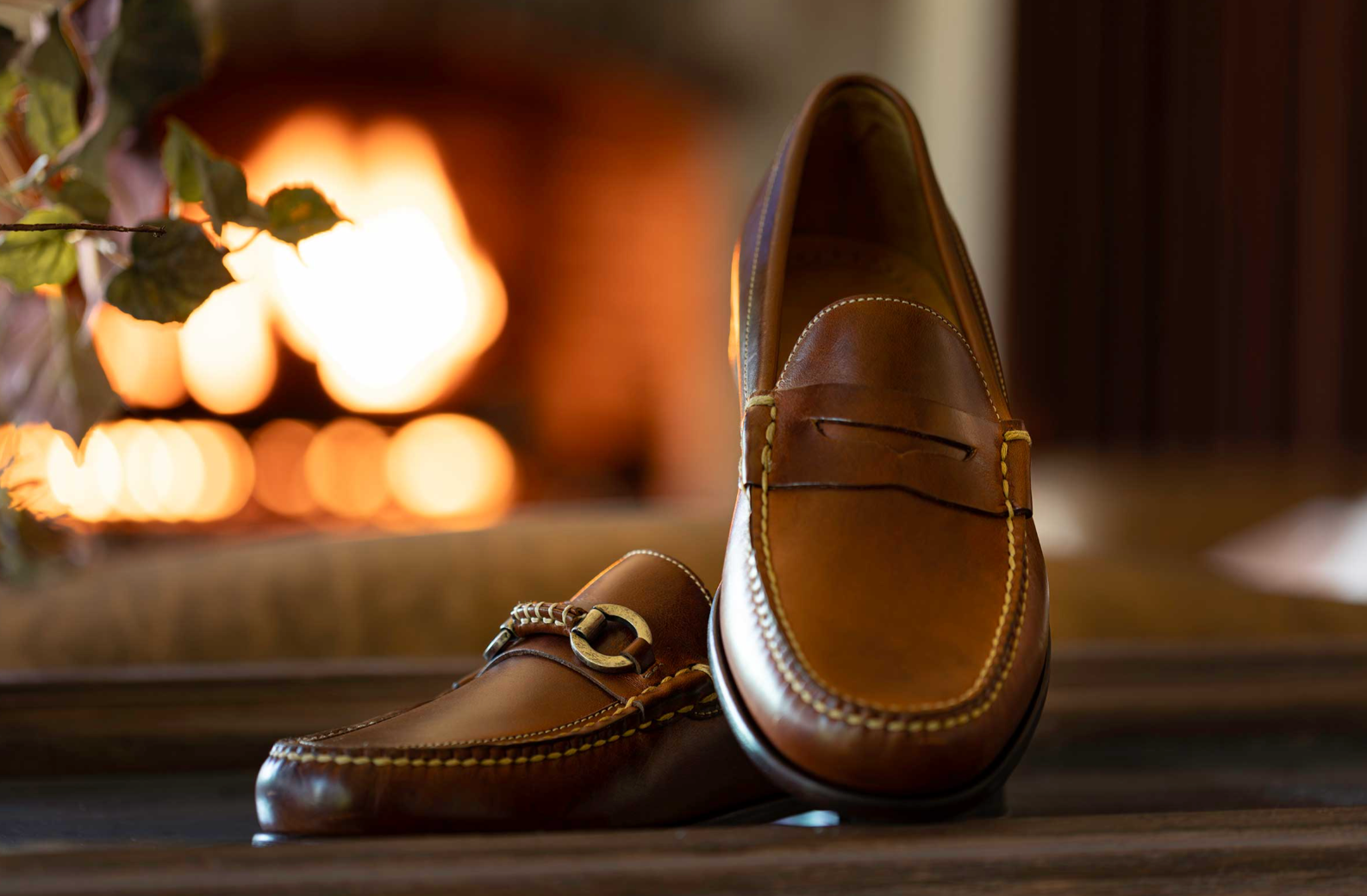 Old Row Oiled Saddle Leather Penny Loafers - Cigar