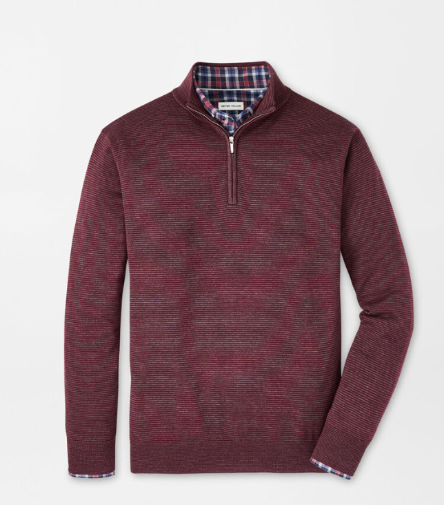 Canton Stripe Quater Zip Sweater