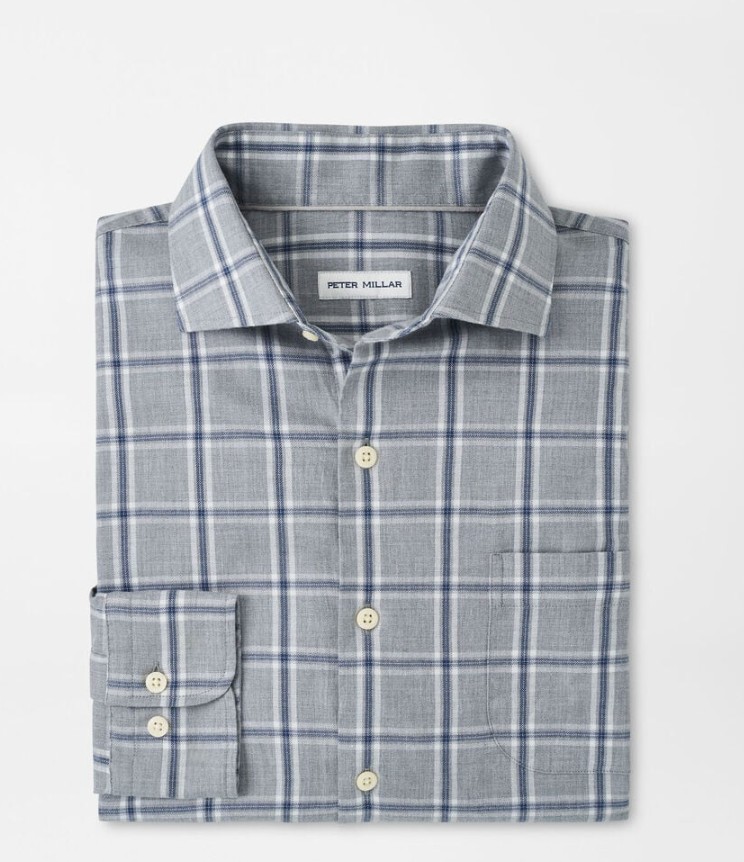 Vernon Flannelette Cotton-Stretch Sport Shirt