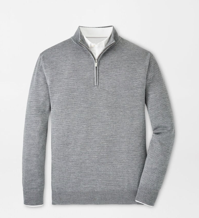 Canton Stripe Quater Zip Sweater