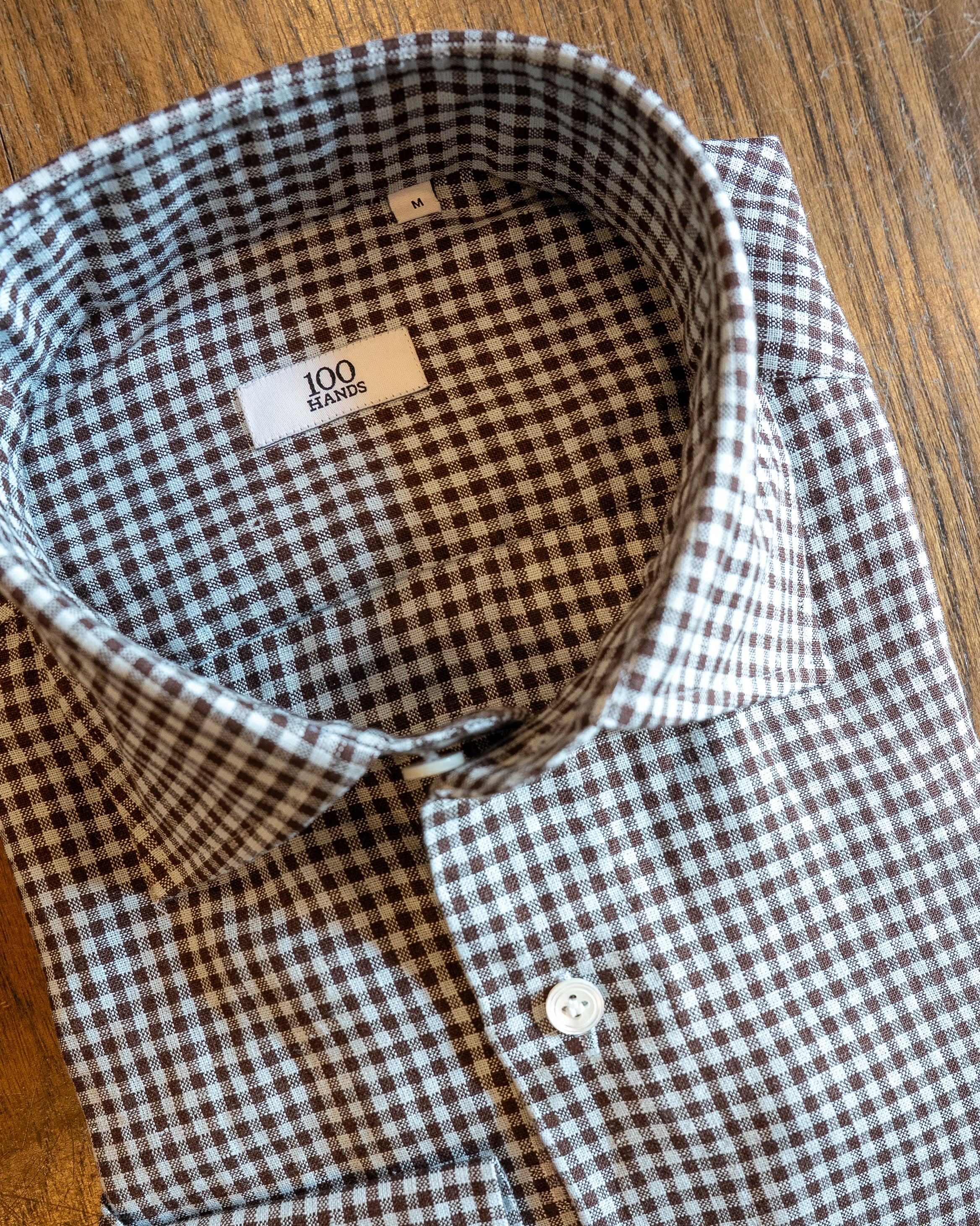 Maroon Micro-Check Linen Sport Shirt