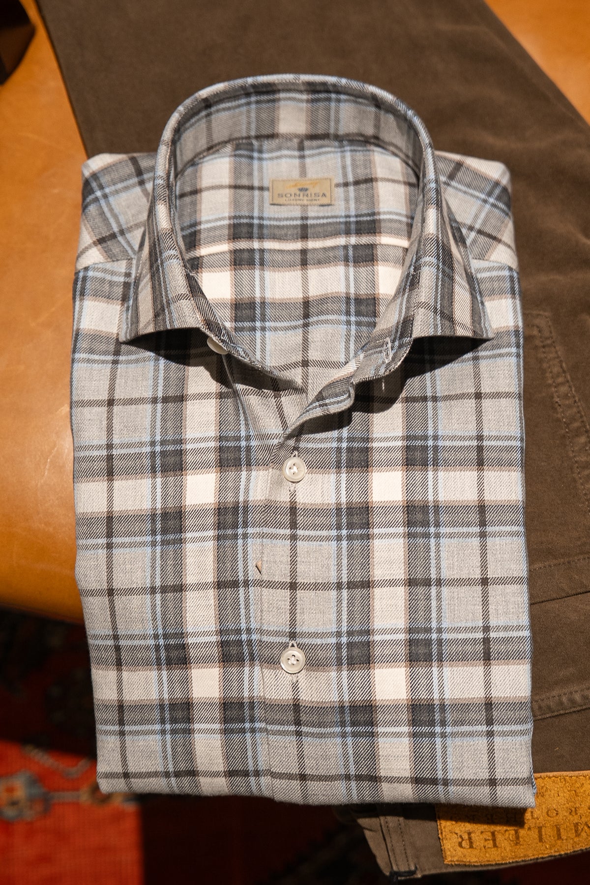 Gray Plaid Sport Shirt