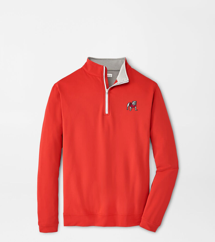 PERTH 1/4 ZIP UGA SOLID RED