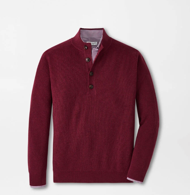 Ruxton Rib Button Mock Sweater