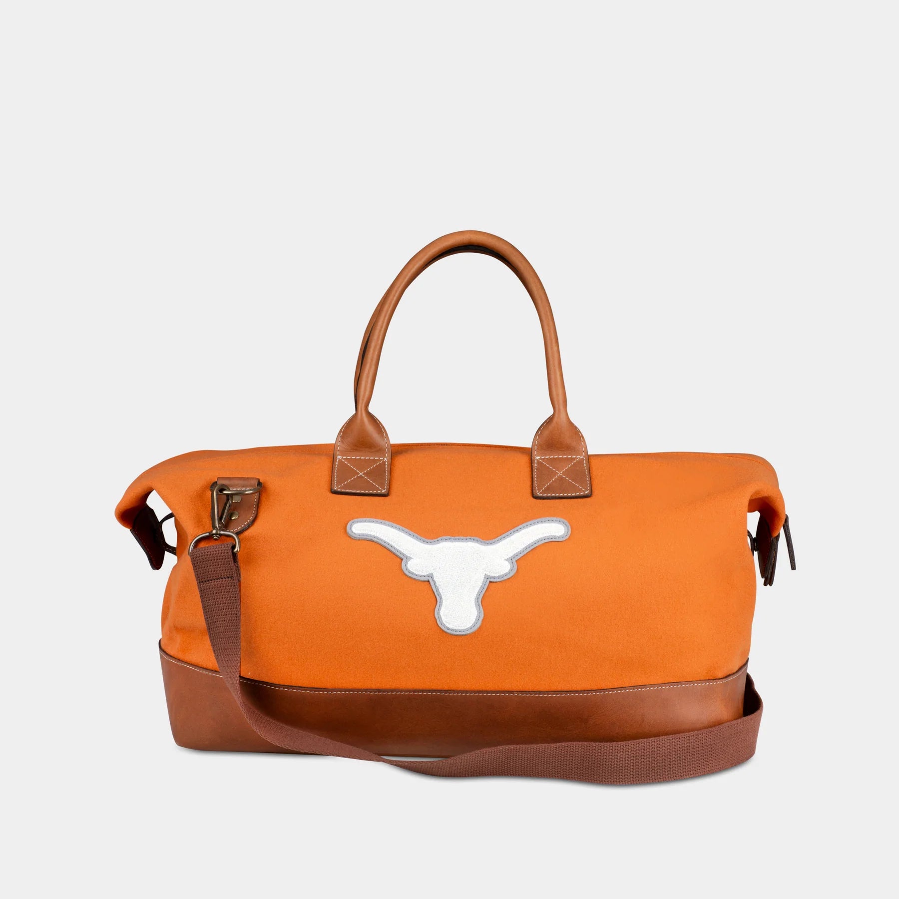 Texas "Longhorn" Weekender Duffle Bag in Burnt Orange