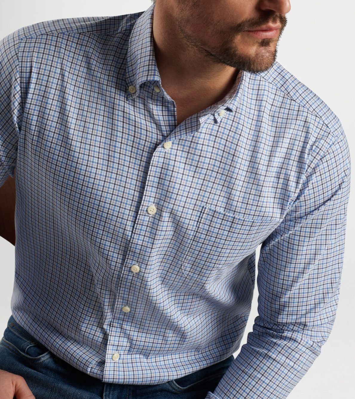 Albert Crown Lite Cotton-Stretch Sport Shirt