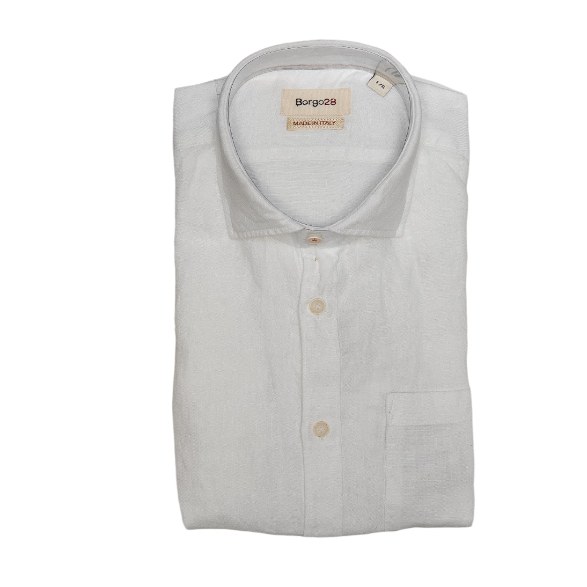 Pure Linen Short-Sleeve Sport Shirt