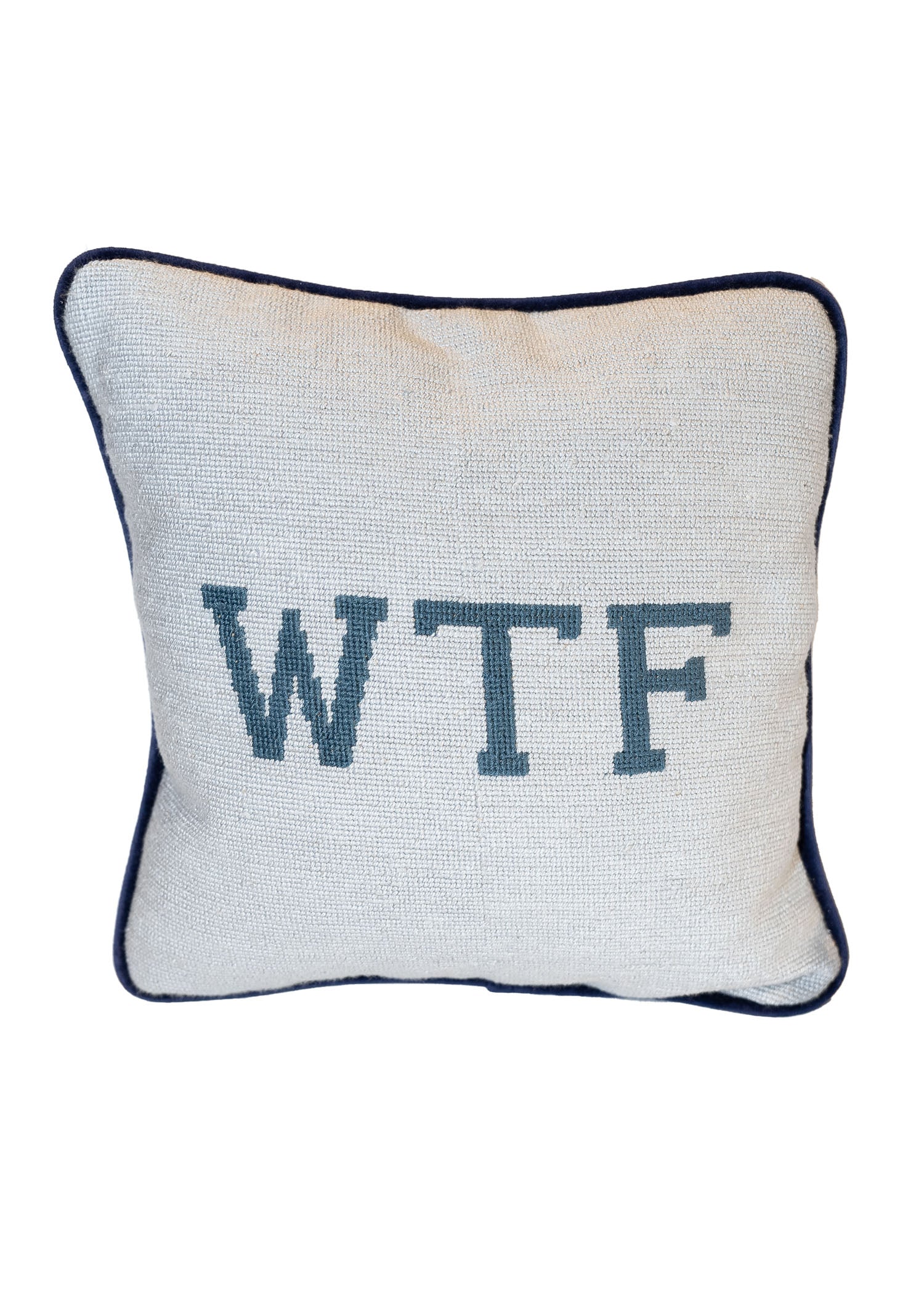 Needlepoint WTF Pillow