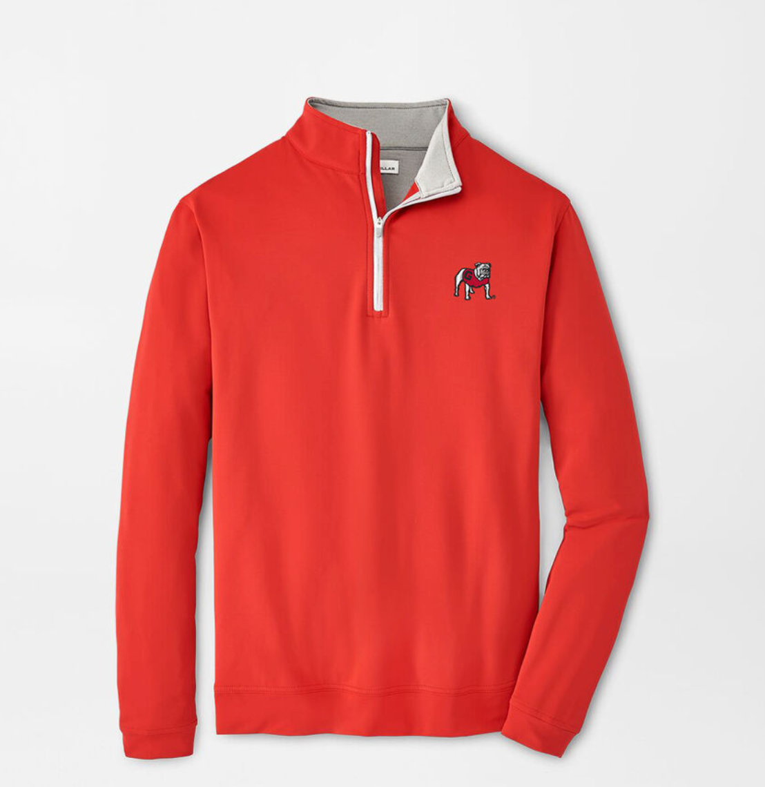 PERTH 1/4 ZIP UGA SOLID RED