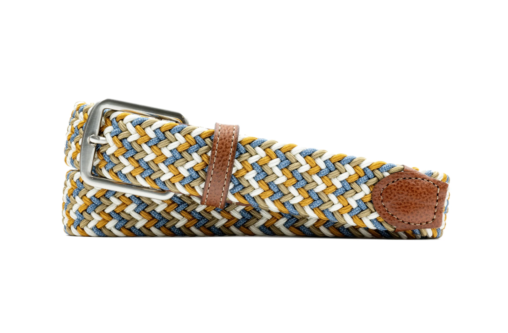Newport Woven Italian Rayon Belt in Pina Colada Multi