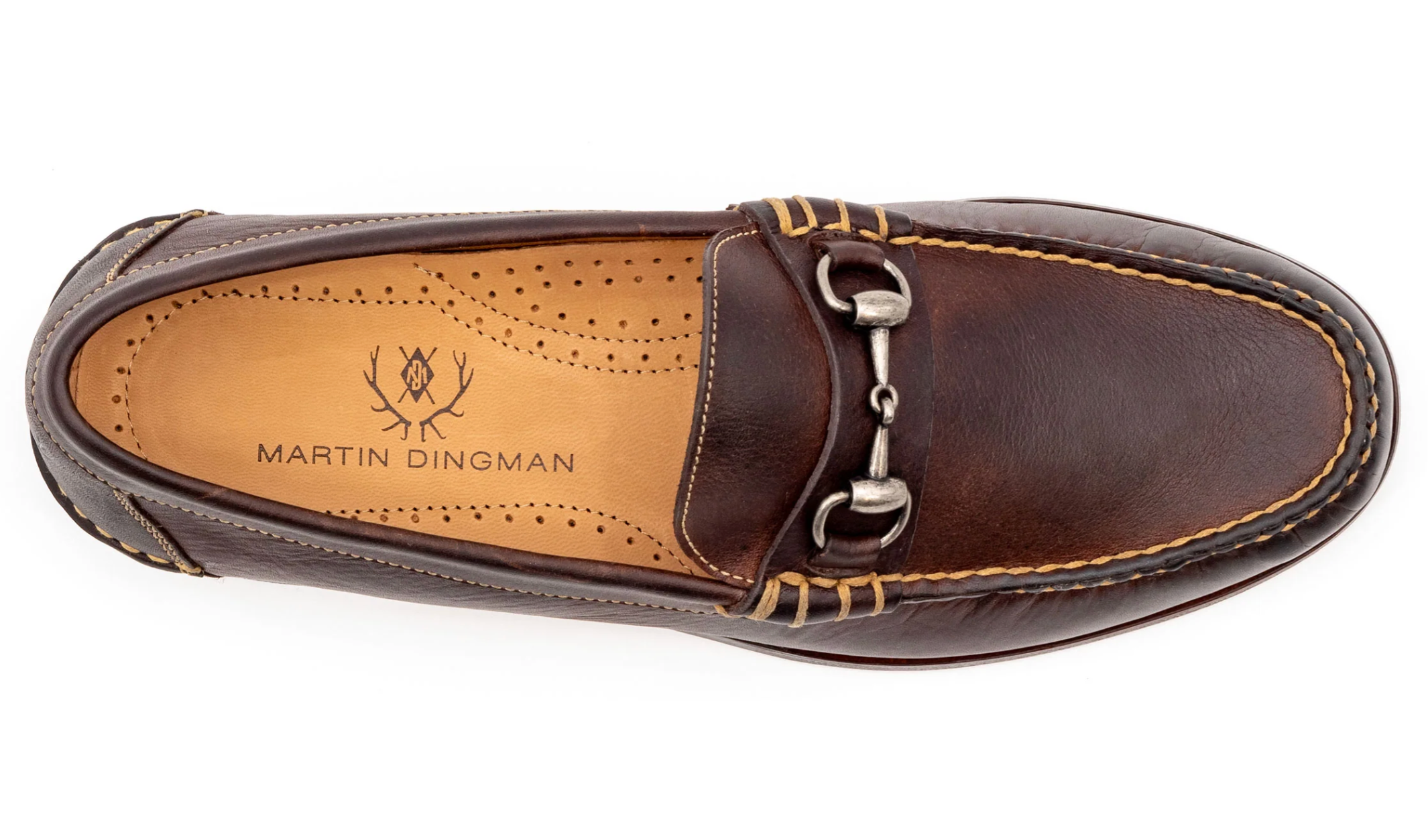 All American Saddle Leather Horse Bit Loafers in Walnut